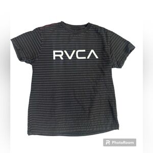 RVCA Big Boys Short Sleeve T-Shirt Black/Grey Striped